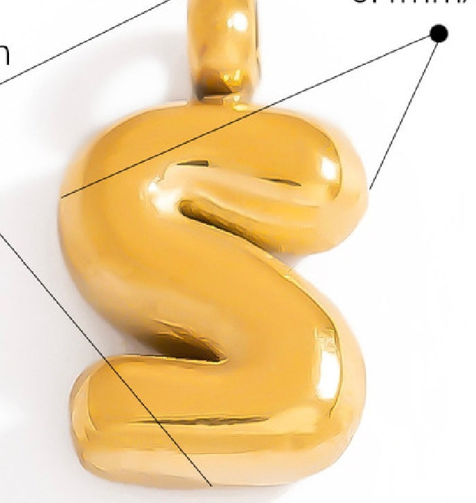 Tiny Bubble Letter Charm