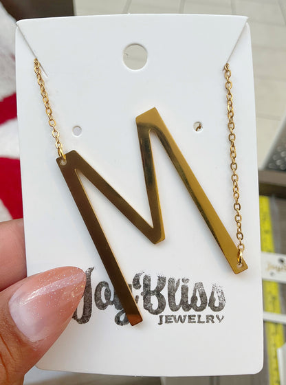 Statement Initial Necklace 1~