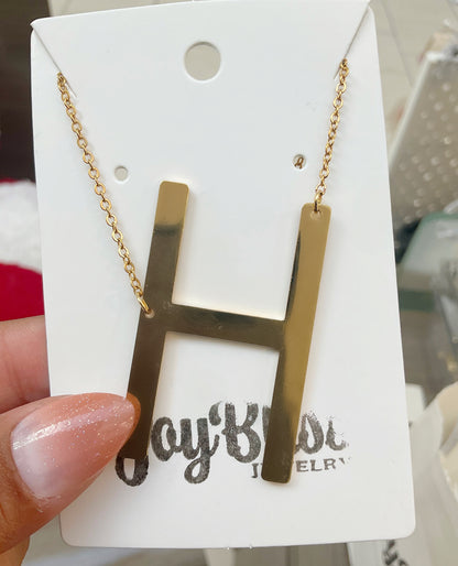 Statement Initial Necklace 1~