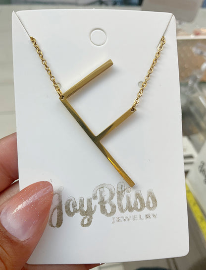 Statement Initial Necklace 1~