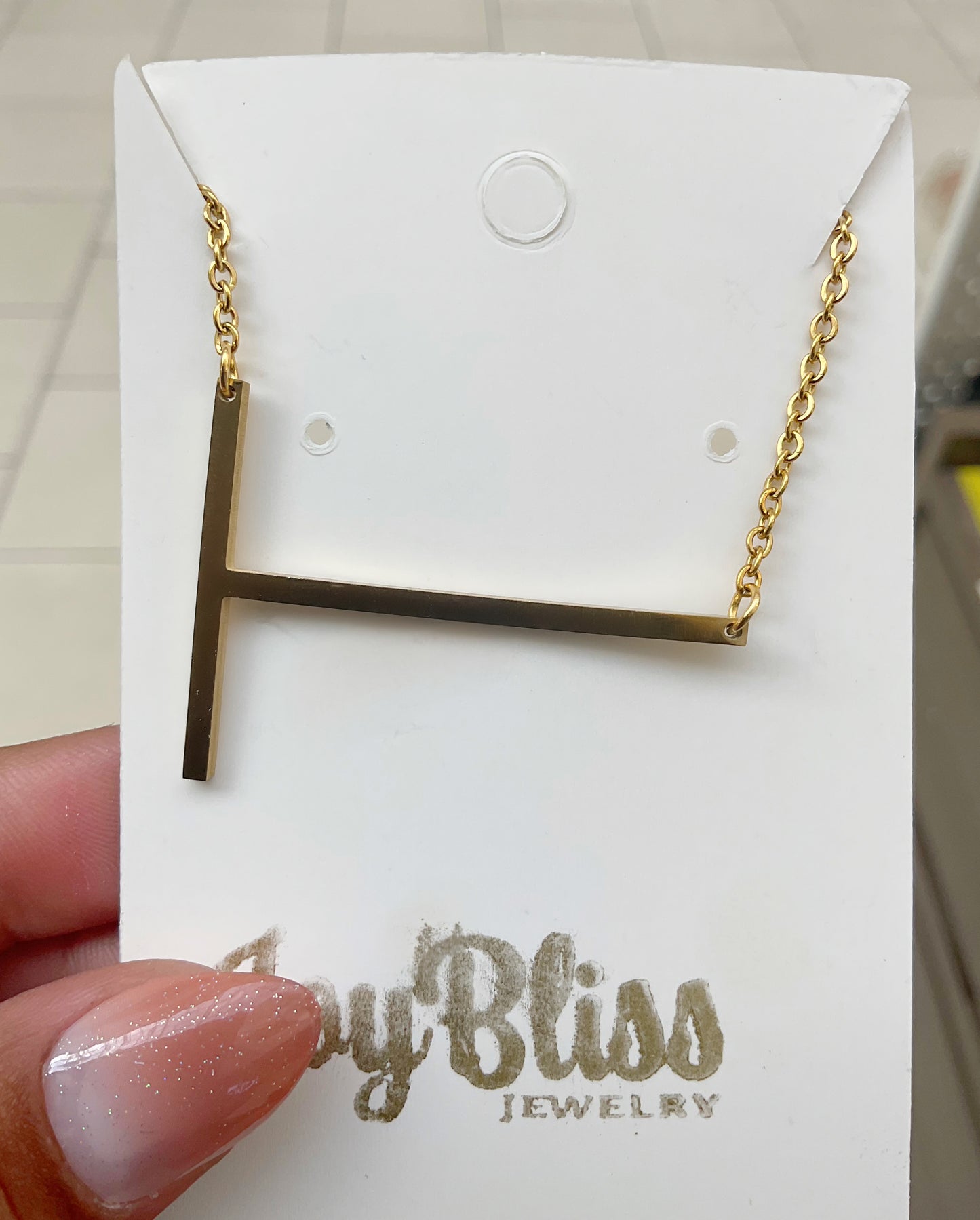 Statement Initial Necklace 1~