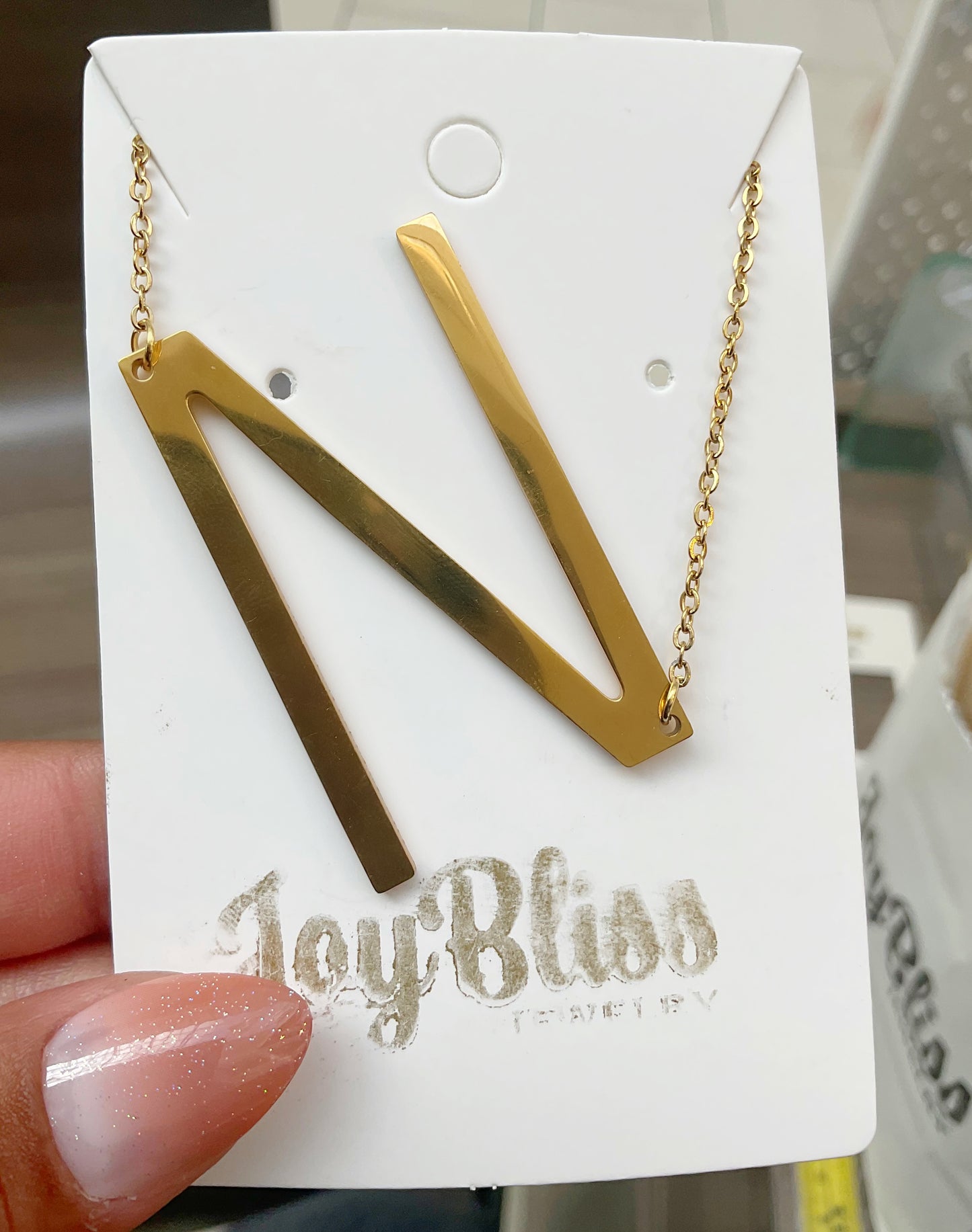 Statement Initial Necklace 1~