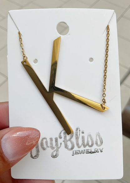 Statement Initial Necklace 1~