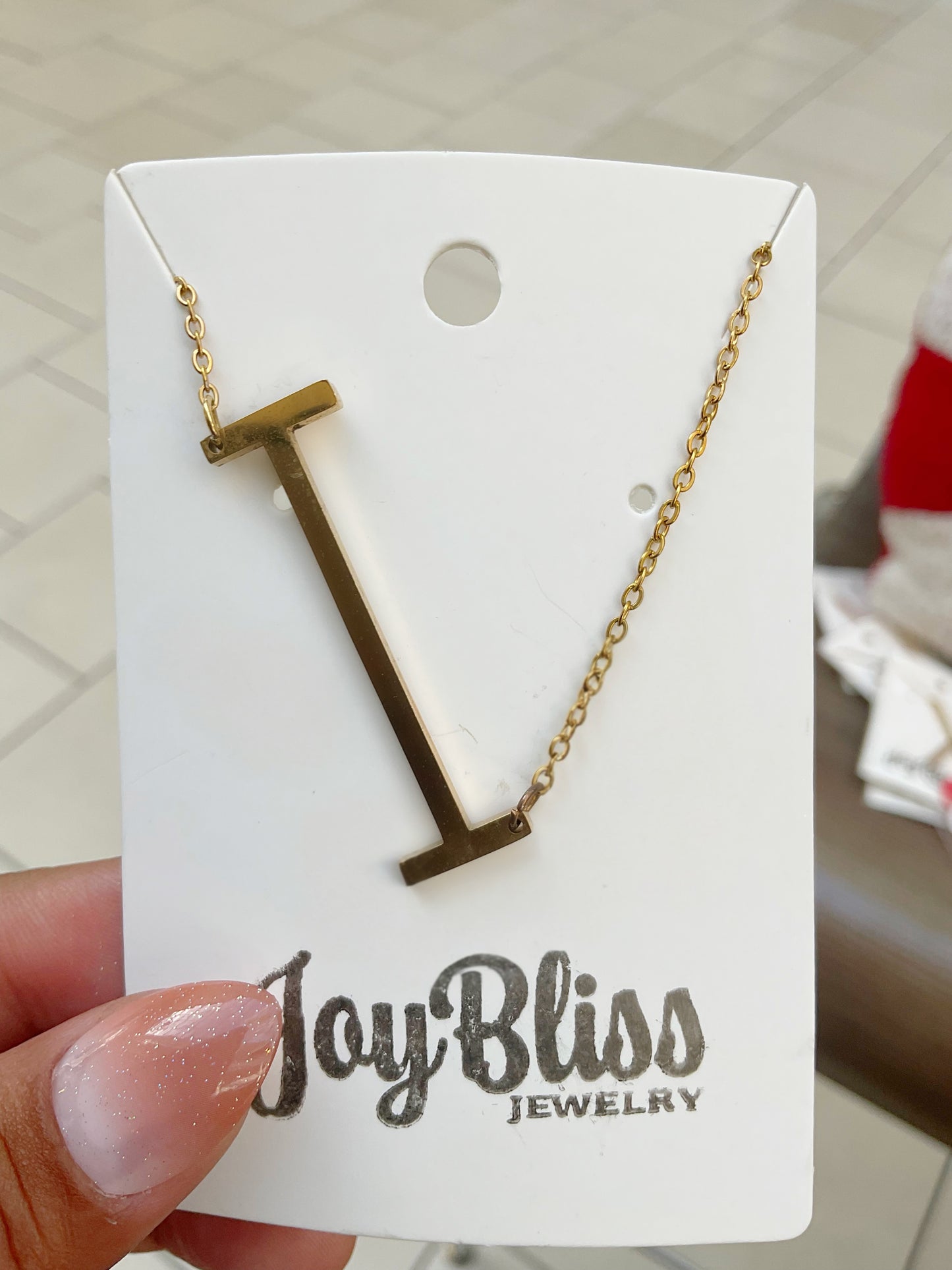 Statement Initial Necklace 1~