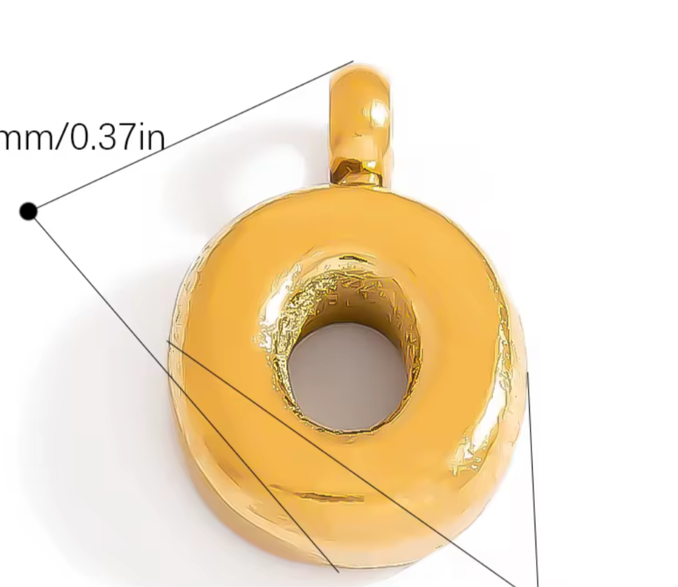 Tiny Bubble Letter Charm