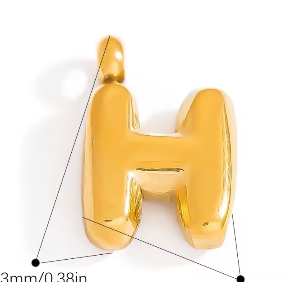 Tiny Bubble Letter Charm
