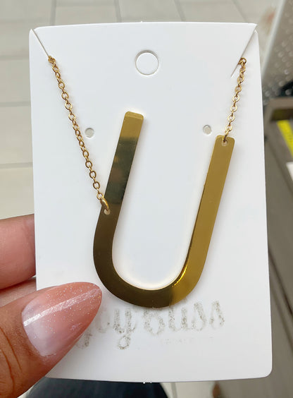 Statement Initial Necklace 1~