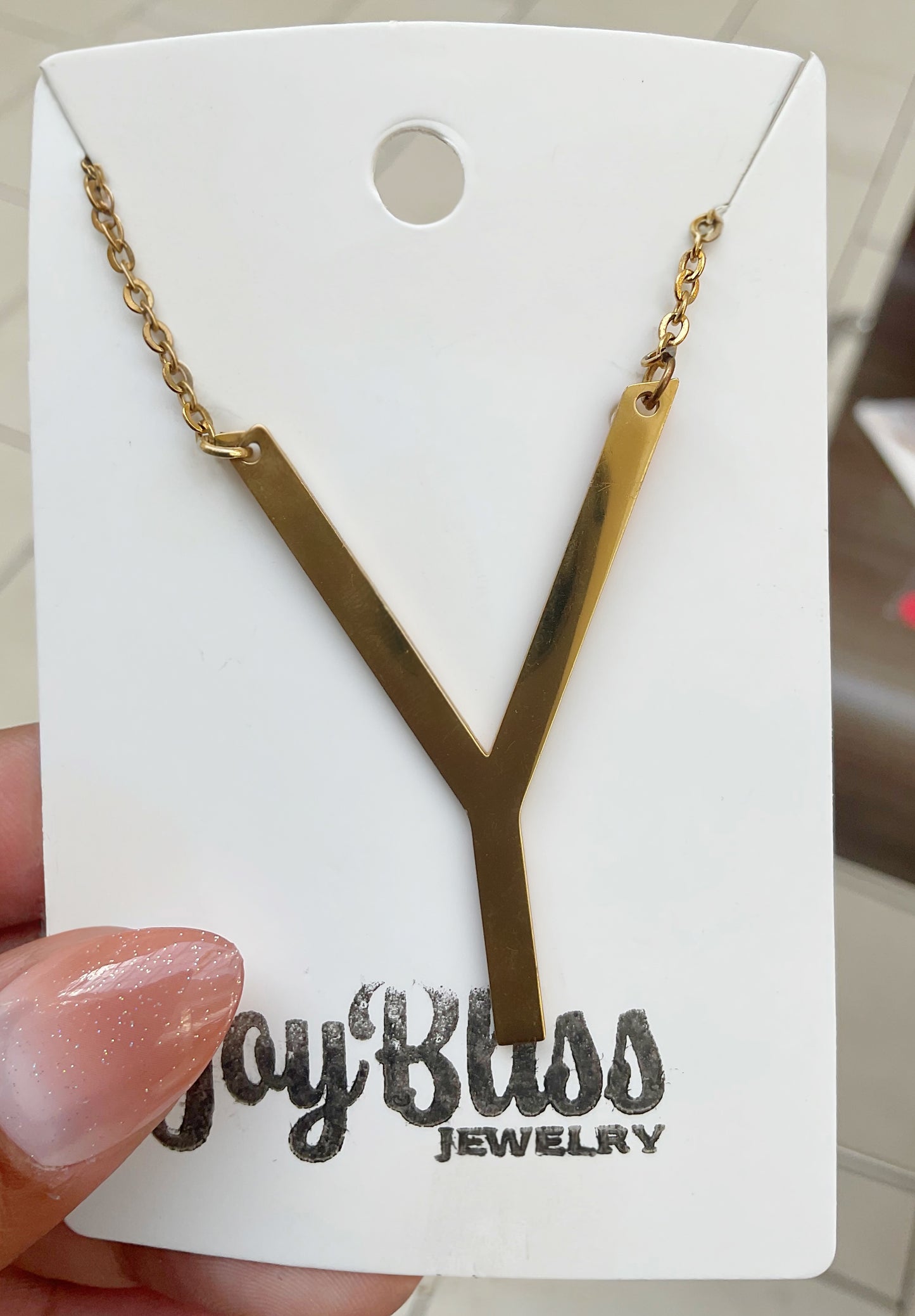 Statement Initial Necklace 1~