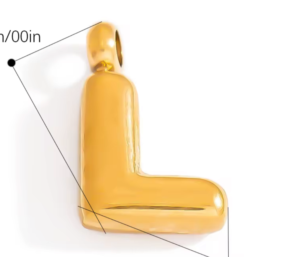 Tiny Bubble Letter Charm