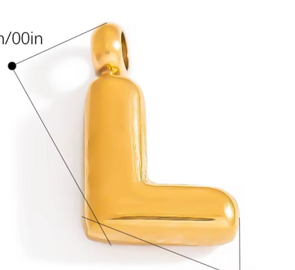 Tiny Bubble Letter Charm