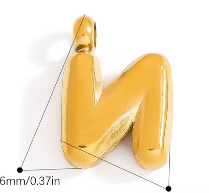 Tiny Bubble Letter Charm