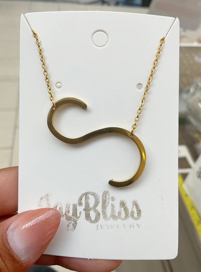 Statement Initial Necklace 1~