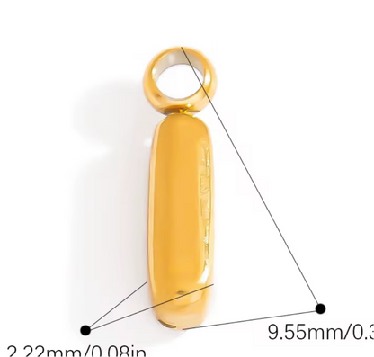 Tiny Bubble Letter Charm