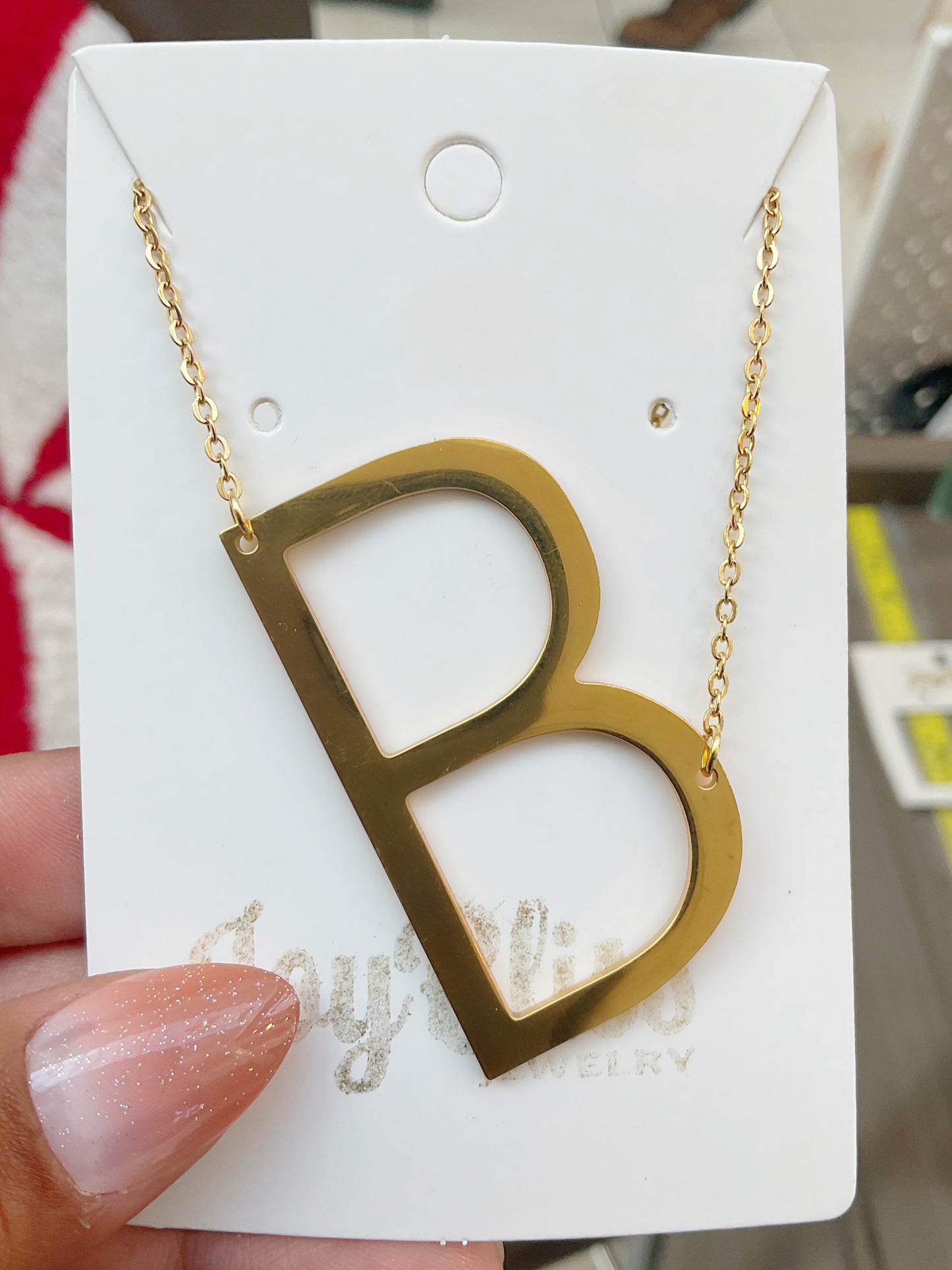 Statement Initial Necklace 1~