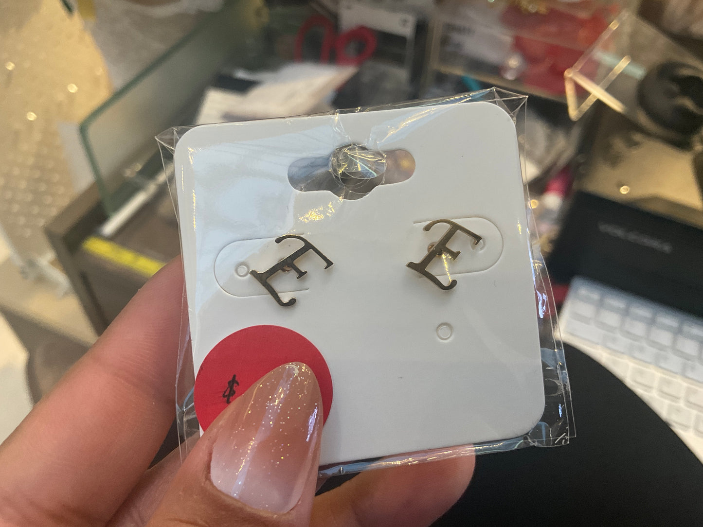 Cursive Letter Earrings