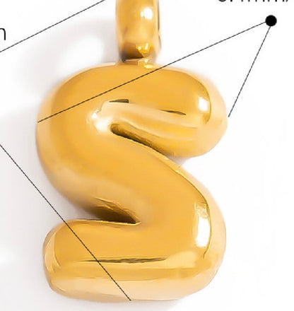 Tiny Bubble Letter Charm