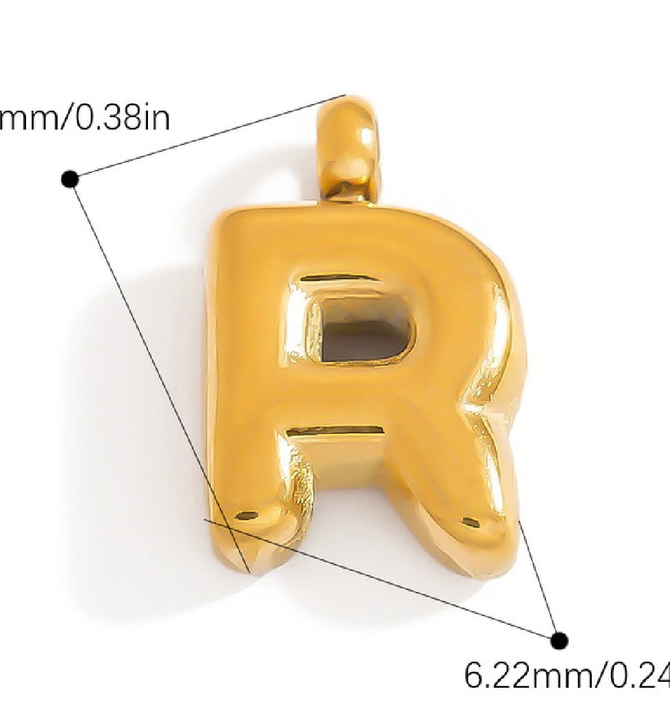 Tiny Bubble Letter Charm