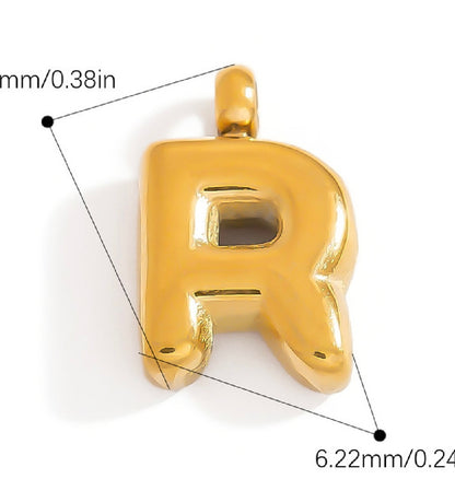 Tiny Bubble Letter Charm