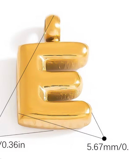 Tiny Bubble Letter Charm