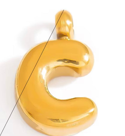 Tiny Bubble Letter Charm