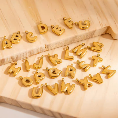 Tiny Bubble Letter Charm